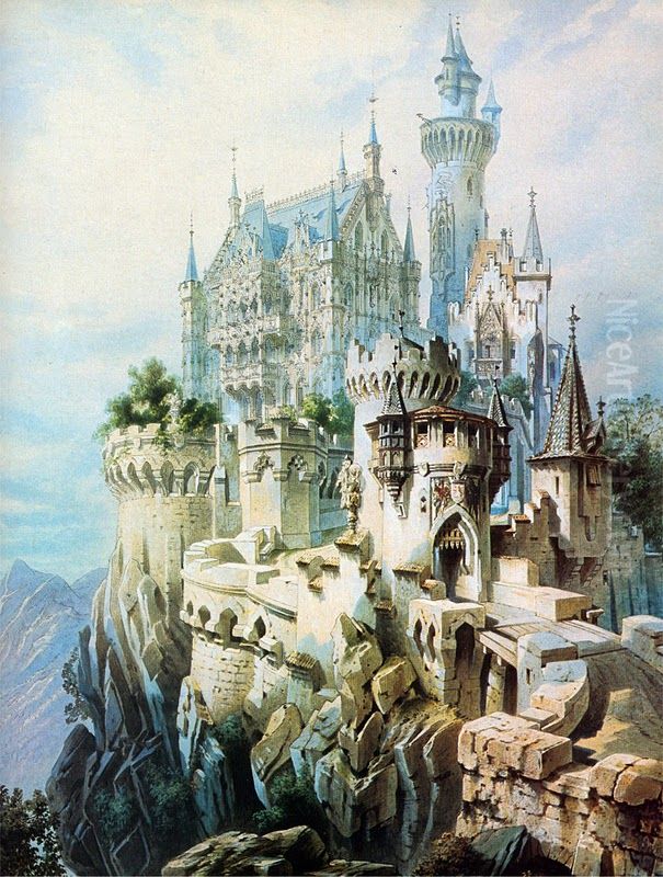 Falkenstein castle Oil Painting by Christian Jank