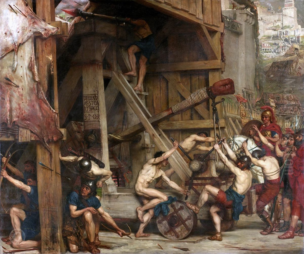 The Catapult Oil Painting by Edward Poynter