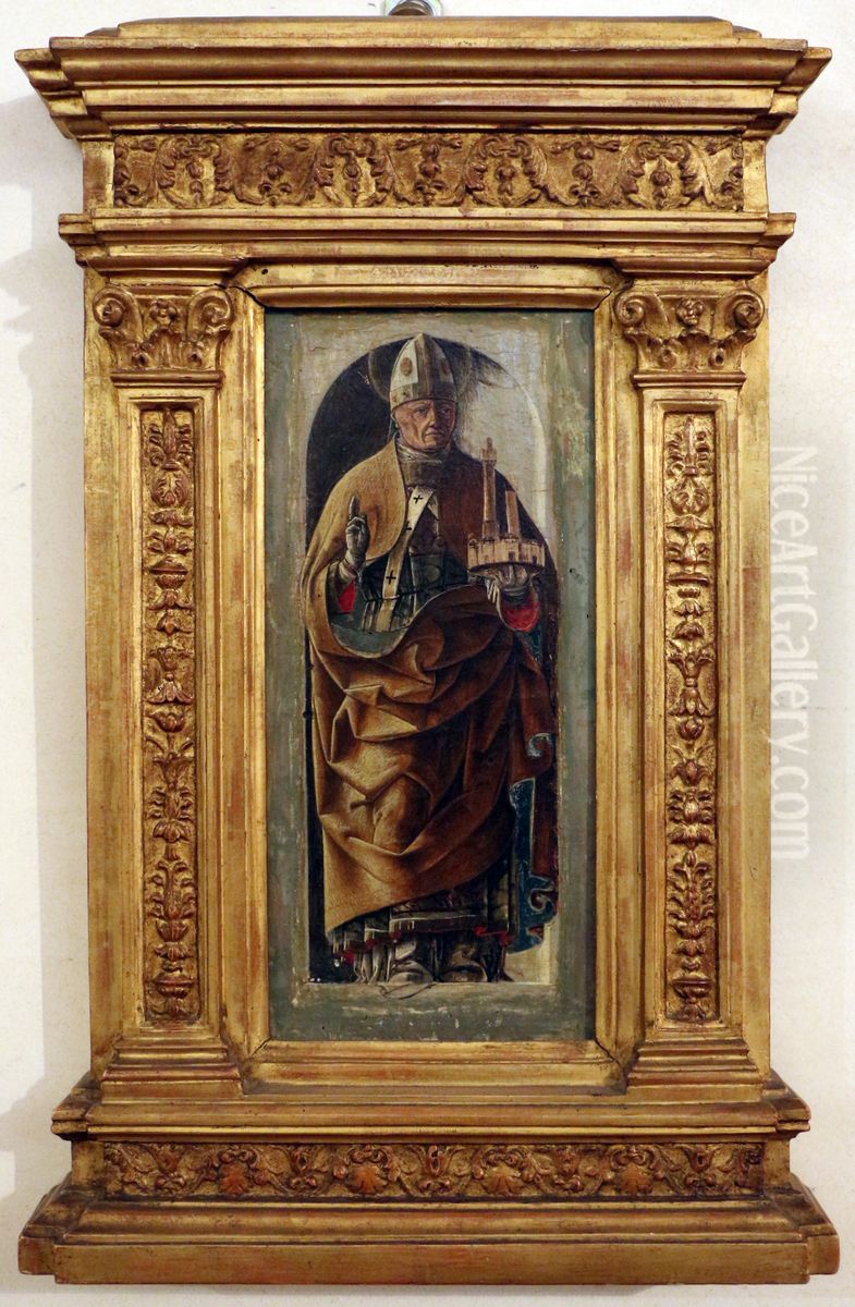 Saint Petronius Oil Painting by Ercole de' Roberti