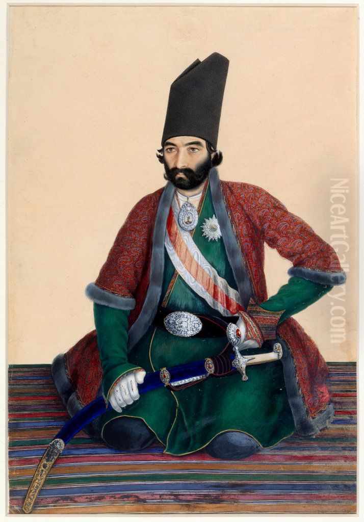 Imad Al-Dawla Oil Painting by Mirza Abolhassan Khan Ghaffari