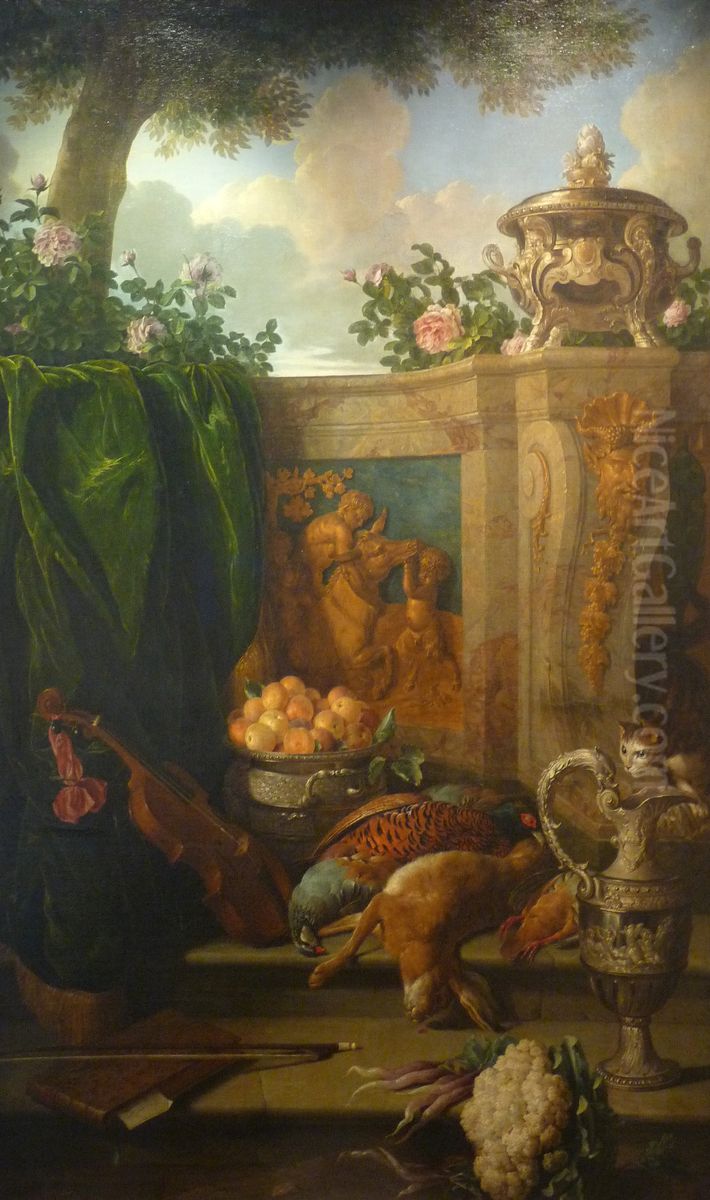 Nature Morte I Oil Painting by Alexandre-Francois Desportes