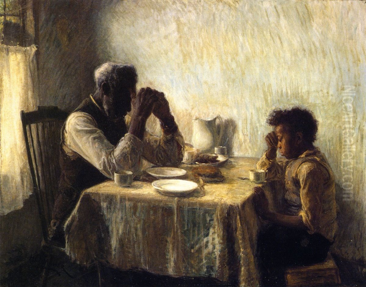The Thankful Poor Oil Painting by Henry Ossawa Tanner