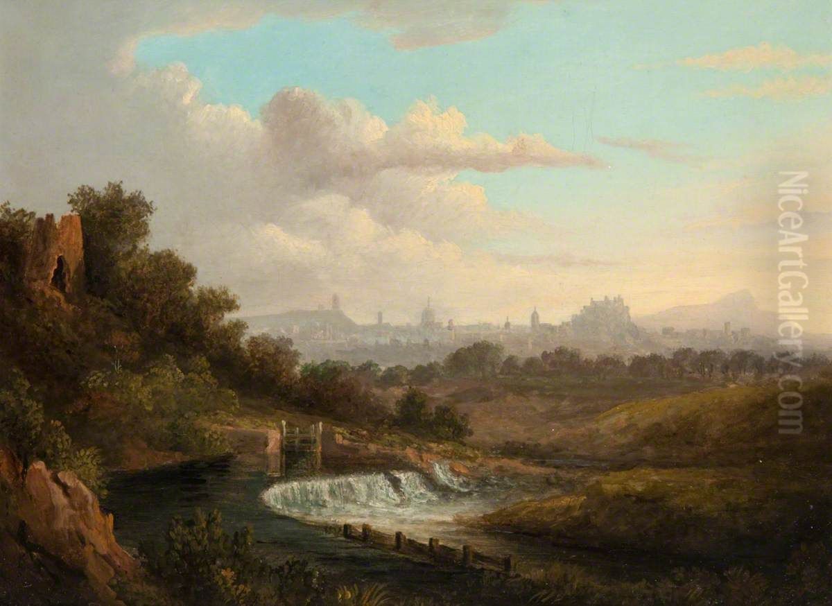 Edinburgh from the West Oil Painting by Alexander Nasmyth