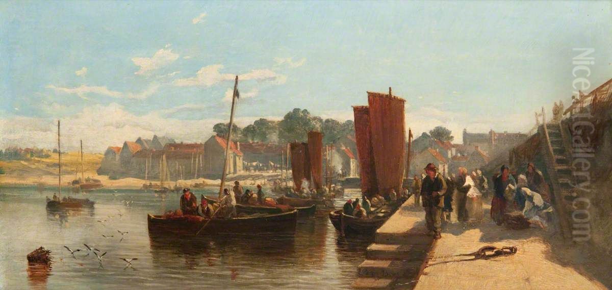 Port Glasgow Harbour Oil Painting by Samuel Bough