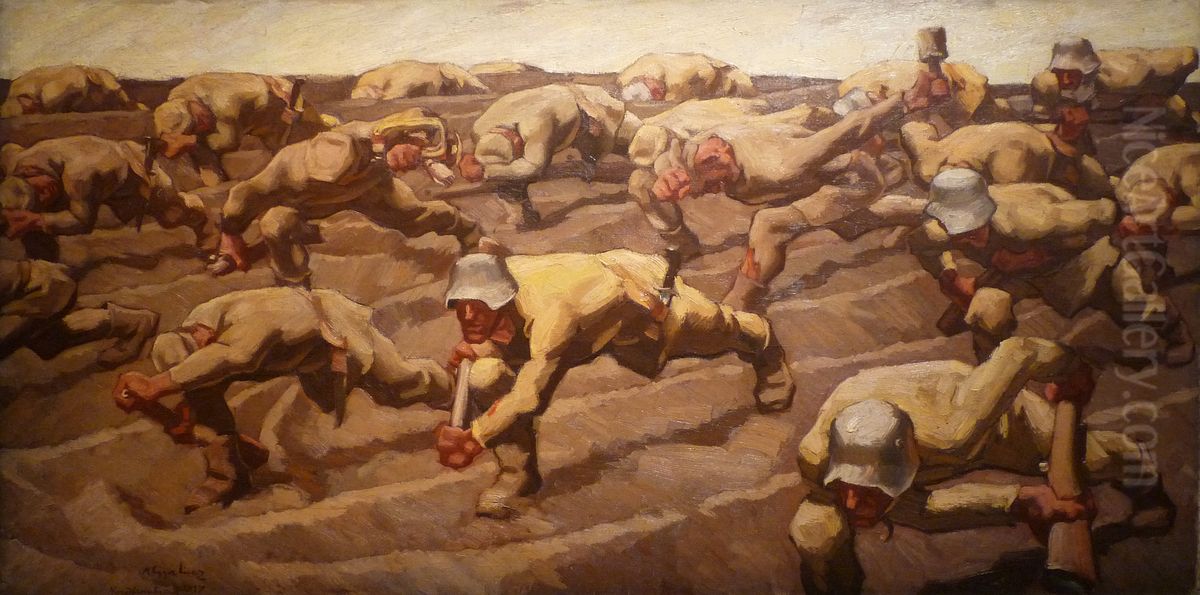 Nordfrankreich, 1917 Oil Painting by Albin Egger-Lienz