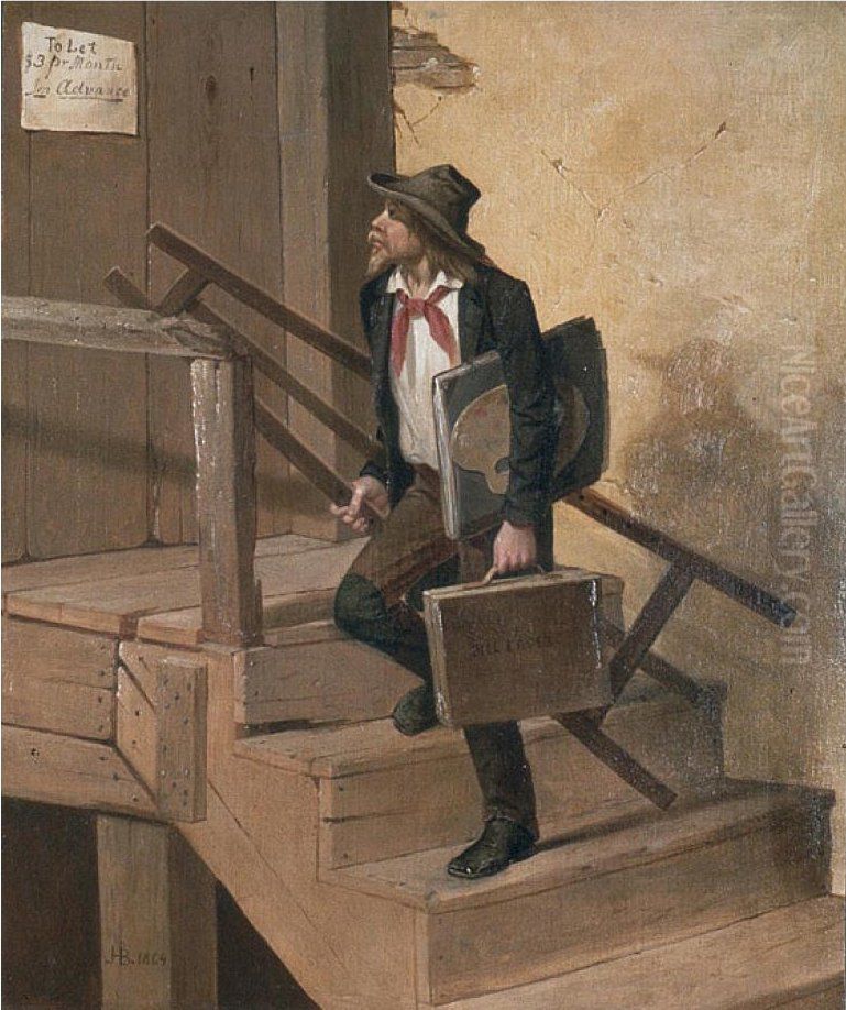 Studio to Let Oil Painting by James Henry Beard