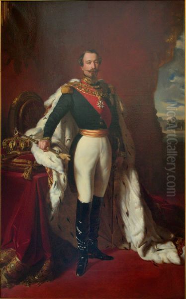 Portrait de l'empereurNapoleon III(1808-1873) Oil Painting by Franz Xaver Winterhalter