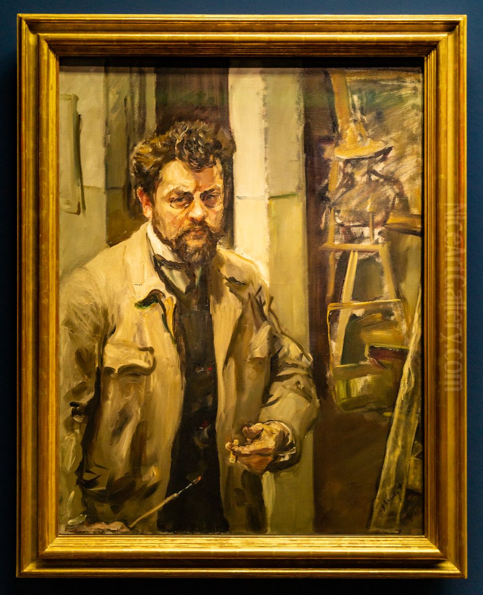 Selbstbildnis im Atelier Oil Painting by Max Slevogt