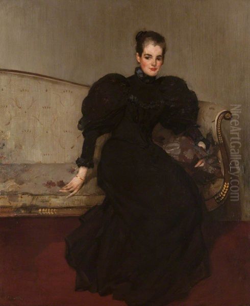 Mrs Helen Walton (1859-1945) Oil Painting by Edward Arthur Walton
