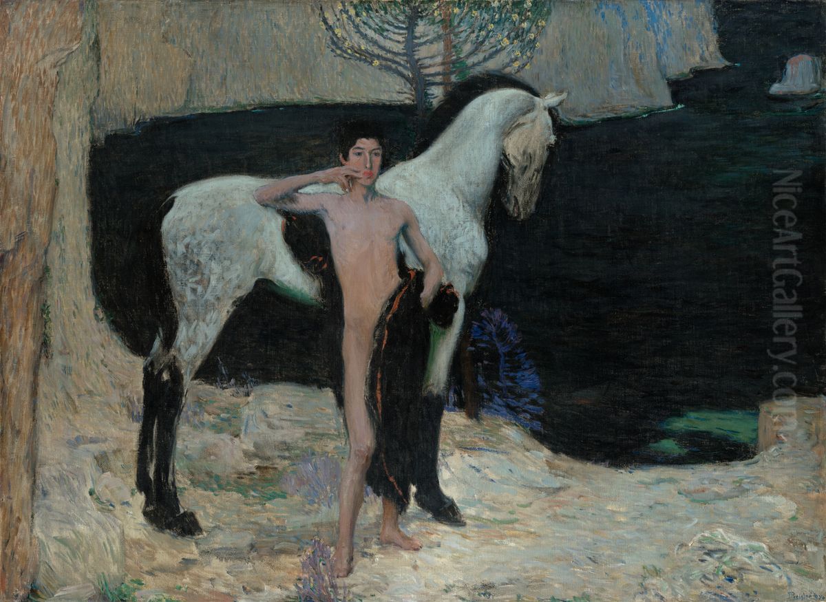 Cerne jezero Oil Painting by Jan Preisler