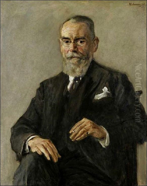 Bildnis August Batschari Oil Painting by Max Liebermann