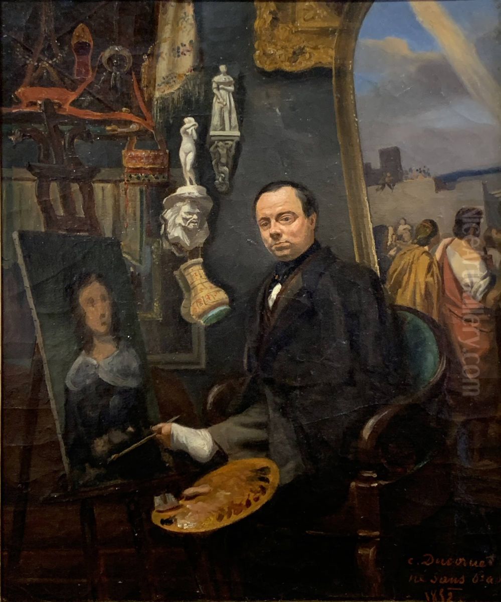 Autoportrait Oil Painting by Louis Joseph Cesar Ducornet Autoportrait Oil Painting by Louis Joseph Cesar Ducornet