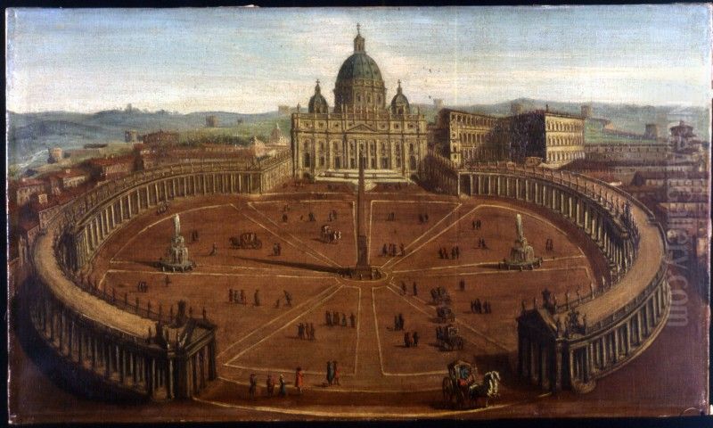 View of S. Peter's Place Oil Painting by unknown