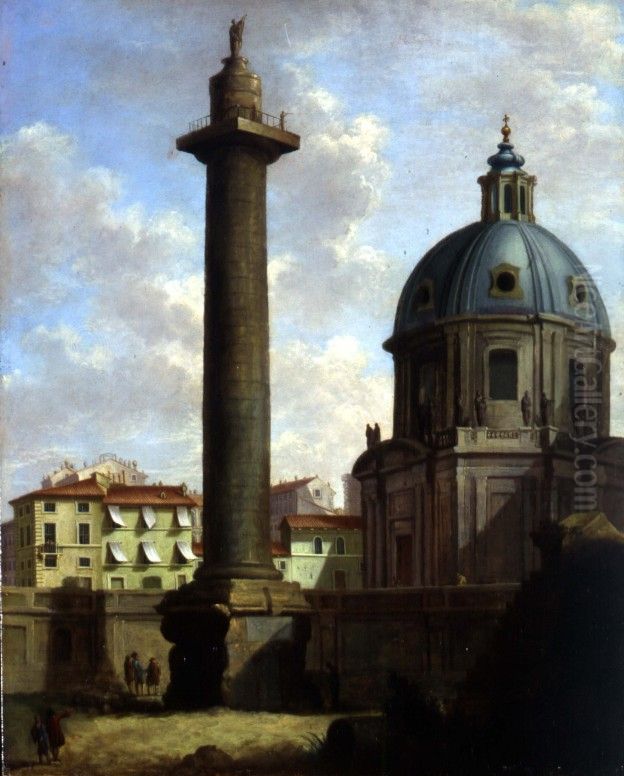 Trajan's Column Oil Painting by unknown