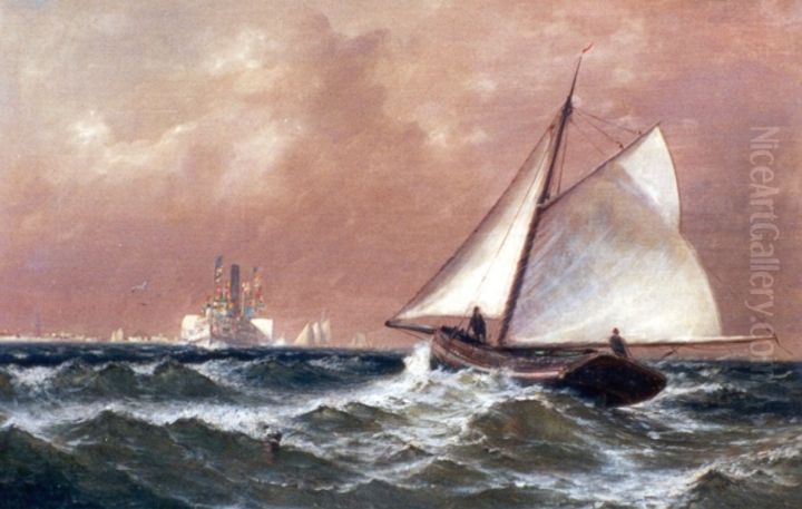 Mary Ann off Keyport, New Jersey Oil Painting by Granville Perkins Mary Ann off Keyport, New Jersey Oil Painting by Granville Perkins