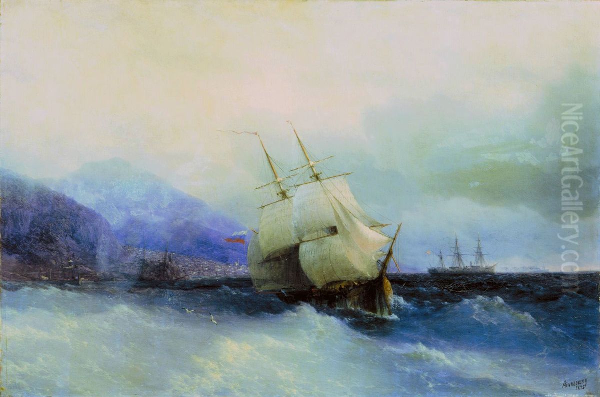 Trebizond from the sea Oil Painting by Ivan Aivazovsky