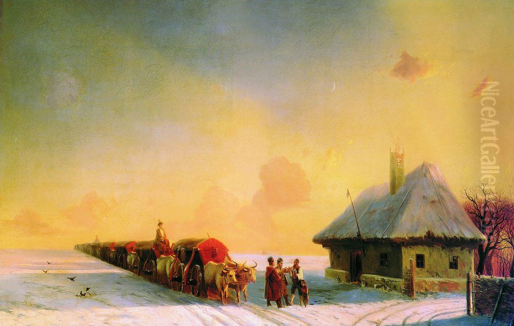 <<Cumaki v Malorossii>> Oil Painting by Ivan Aivazovsky