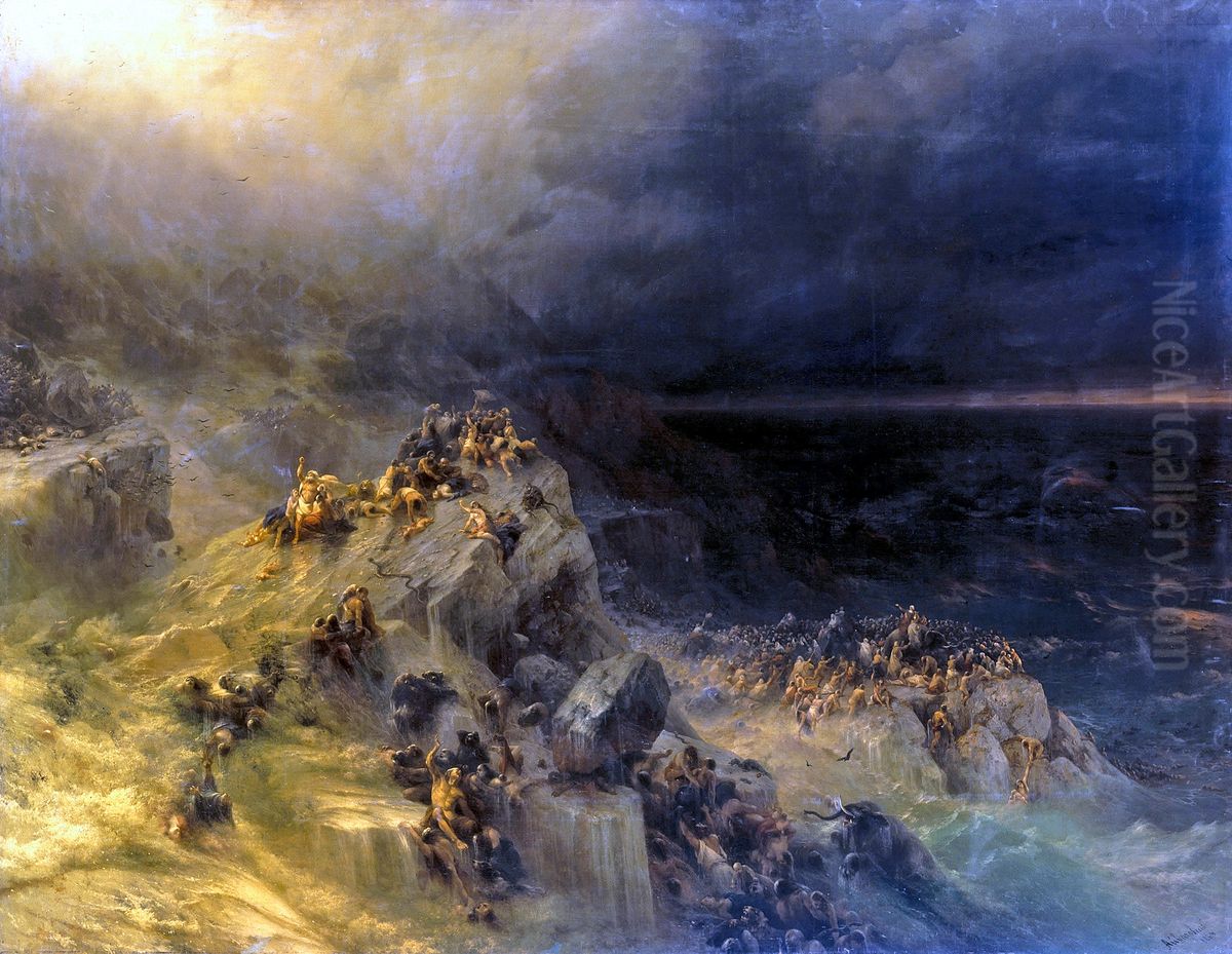<<Vsemirnyj potop>> Oil Painting by Ivan Aivazovsky