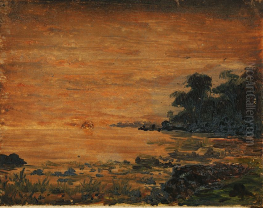 Oil Sketch of Florida Oil Painting by George Leo Frankenstein