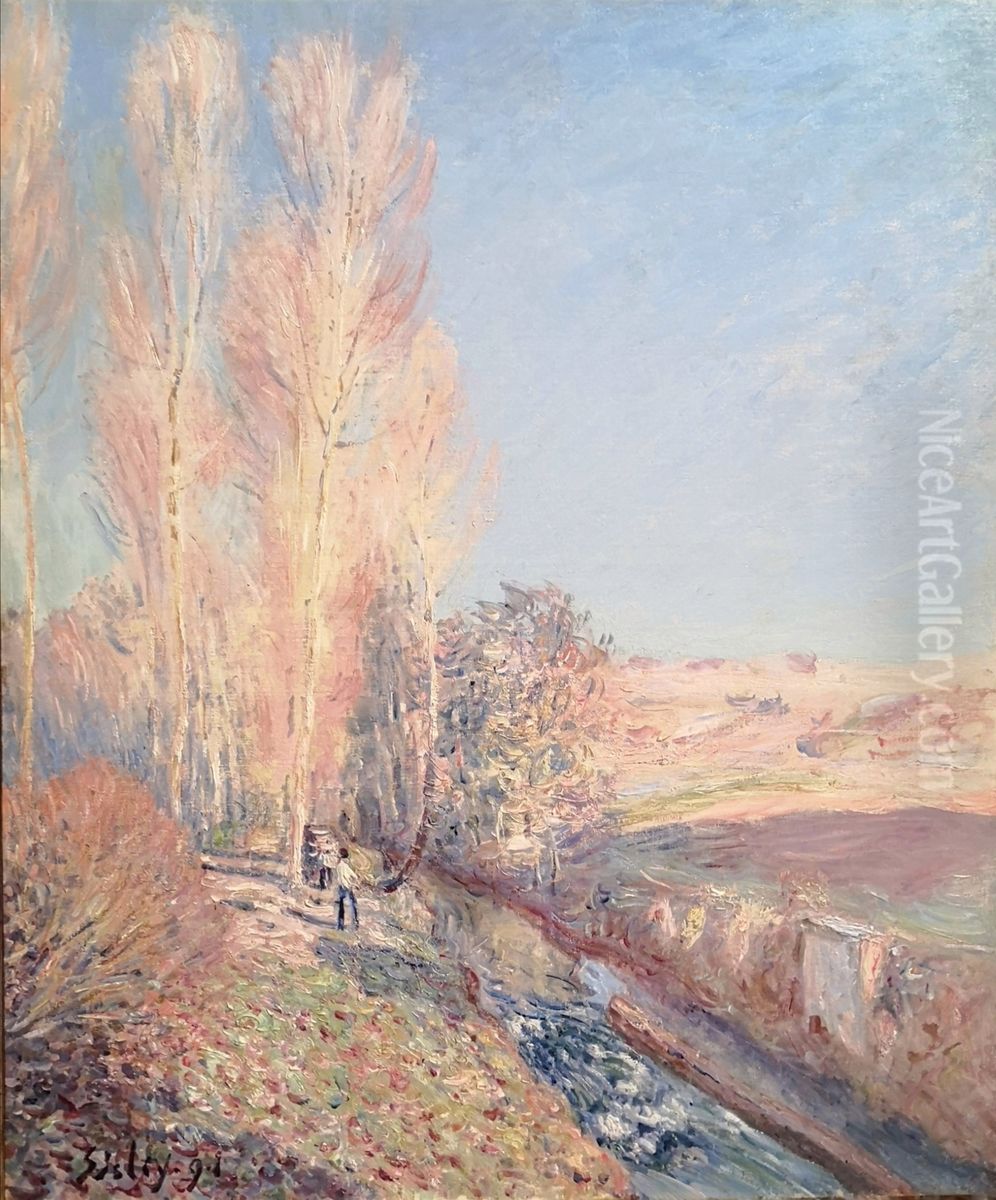 St. Martin's Summers, near Moret-sur-Loing Oil Painting by Alfred Sisley