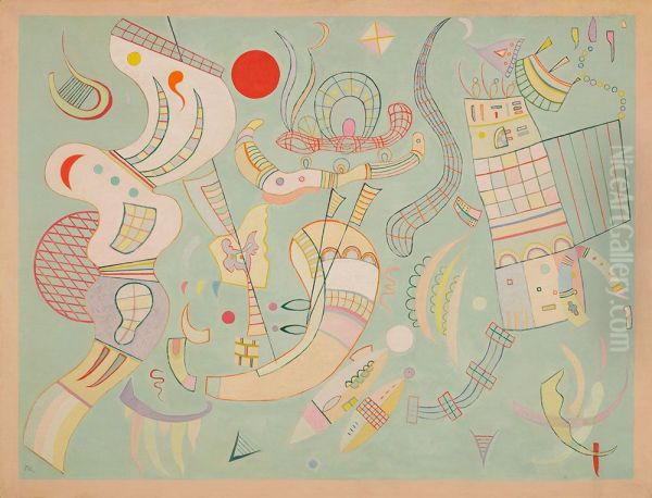 Tensions Claires Oil Painting by Wassily Kandinsky