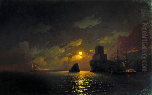 Moonlight night Oil Painting by Ivan Aivazovsky