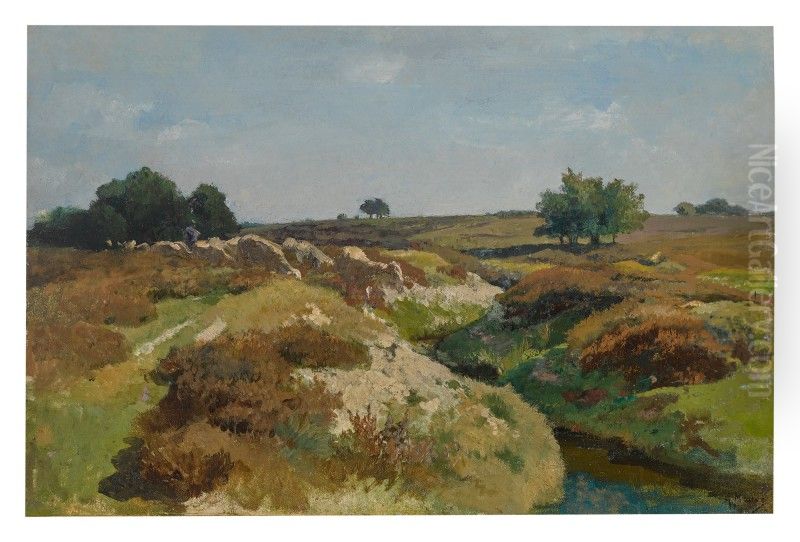 SHEEP ON THE DUNES Oil Painting by unknown