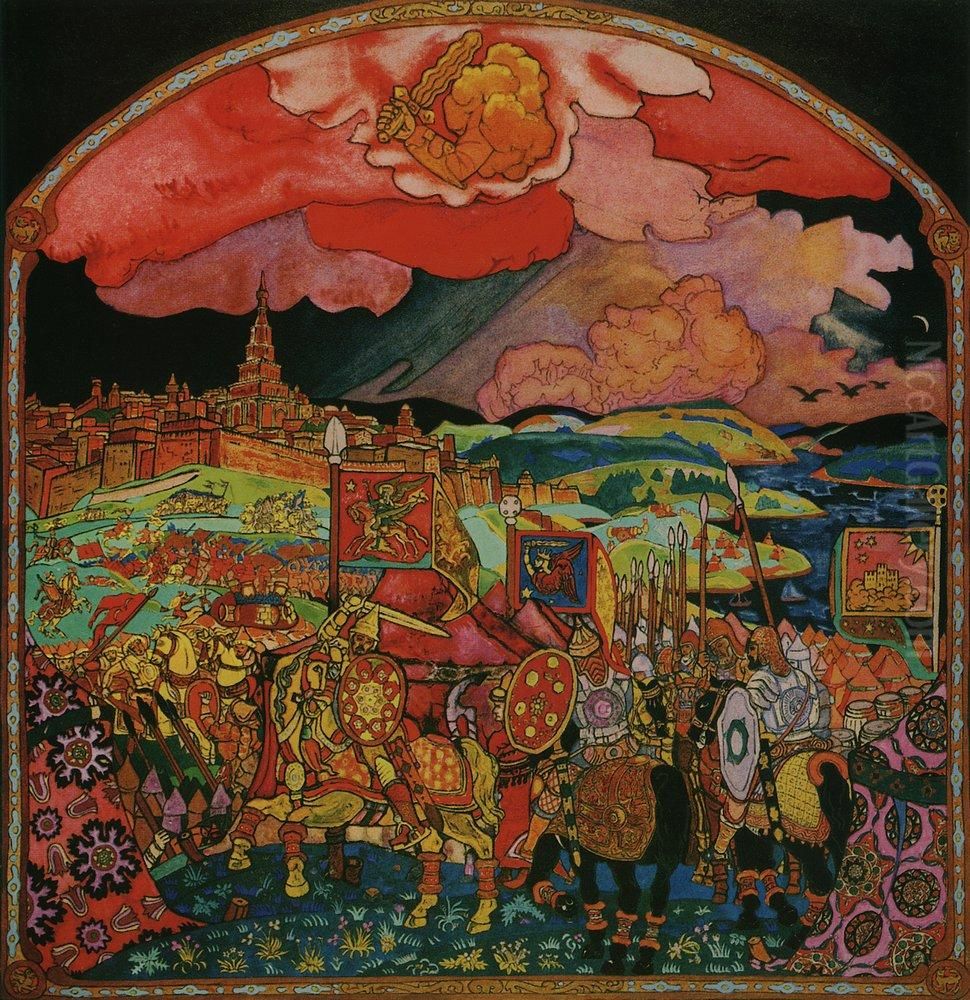Siege of Kazan Oil Painting by Nicholas Roerich