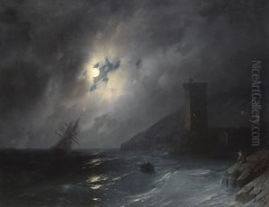 Moonlit coast