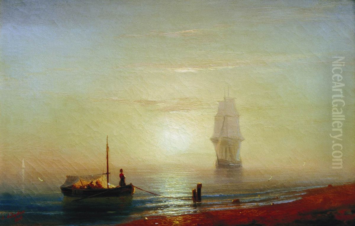 Sunset at the Sea Oil Painting by Ivan Aivazovsky