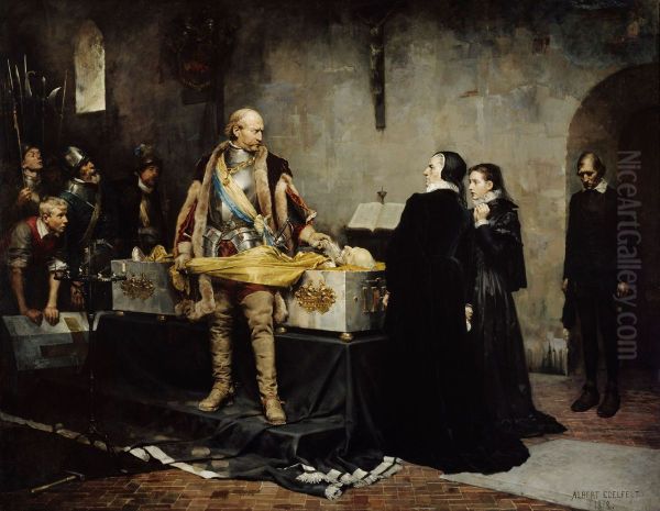 Hertig KarlskymfandeKlas Flemingslik Oil Painting by Albert Edelfelt
