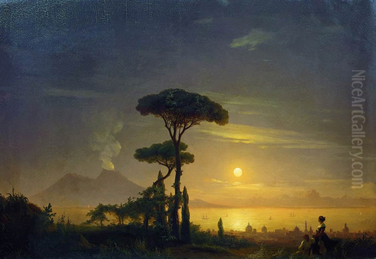 <<Neapolitanskij zaliv>> Oil Painting by Ivan Aivazovsky
