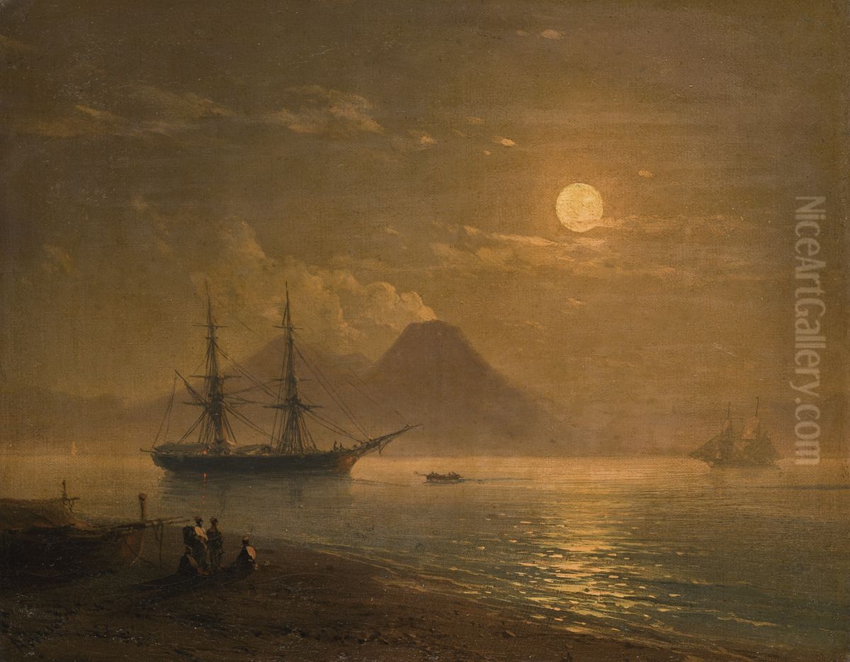 The Bay of Naples Oil Painting by Ivan Aivazovsky