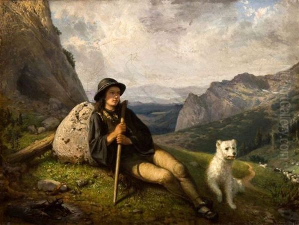 Juhas na pastwisku Oil Painting by Aleksander Kotsis