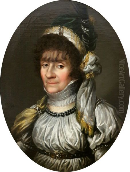 Portrait of an old lady. Oil Painting by Kazimierz Wojniakowski