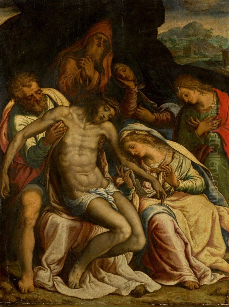 THE LAMENTATION Oil Painting by unknown