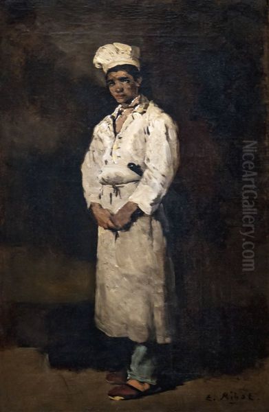 The MitronFrancais:Le MitronItaliano:Il Mitron Oil Painting by Augustin Theodule Ribot