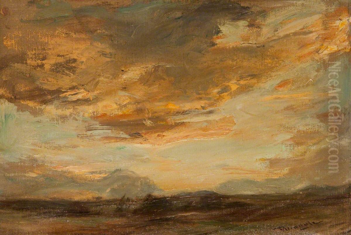 Sunset in Arran Oil Painting by James Lawton Wingate