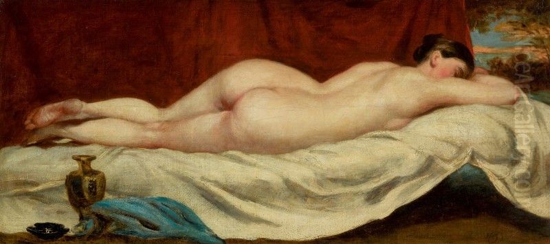 SLEEPING FEMALE NUDE Oil Painting by unknown