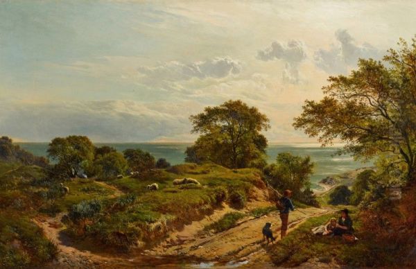 PATH TO THE BAY, FAIRLIGHT COVE Oil Painting by unknown