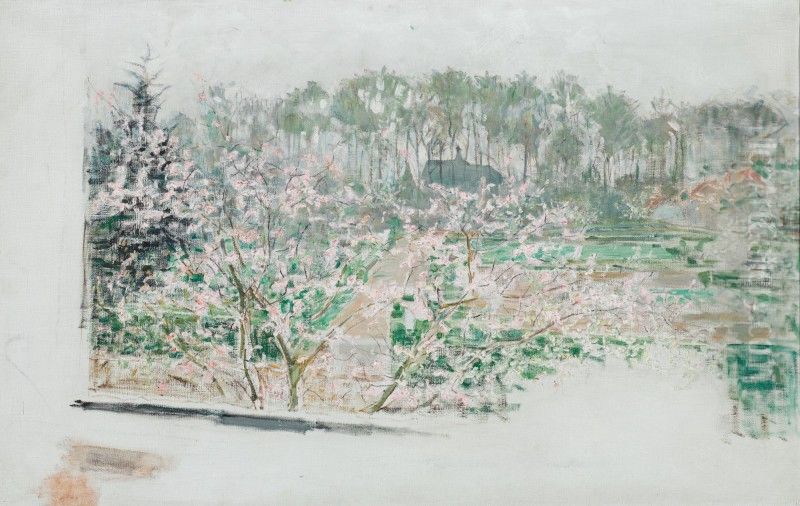 CERISIERS EN FLEURS Oil Painting by unknown