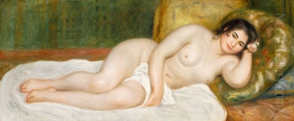 Reclining Nude (Gabrielle) Oil Painting by Pierre Auguste Renoir