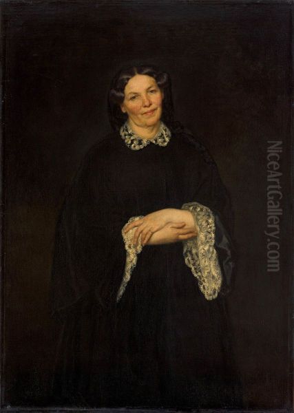 Portrait of mother. Oil Painting by Henryk Rodakowski