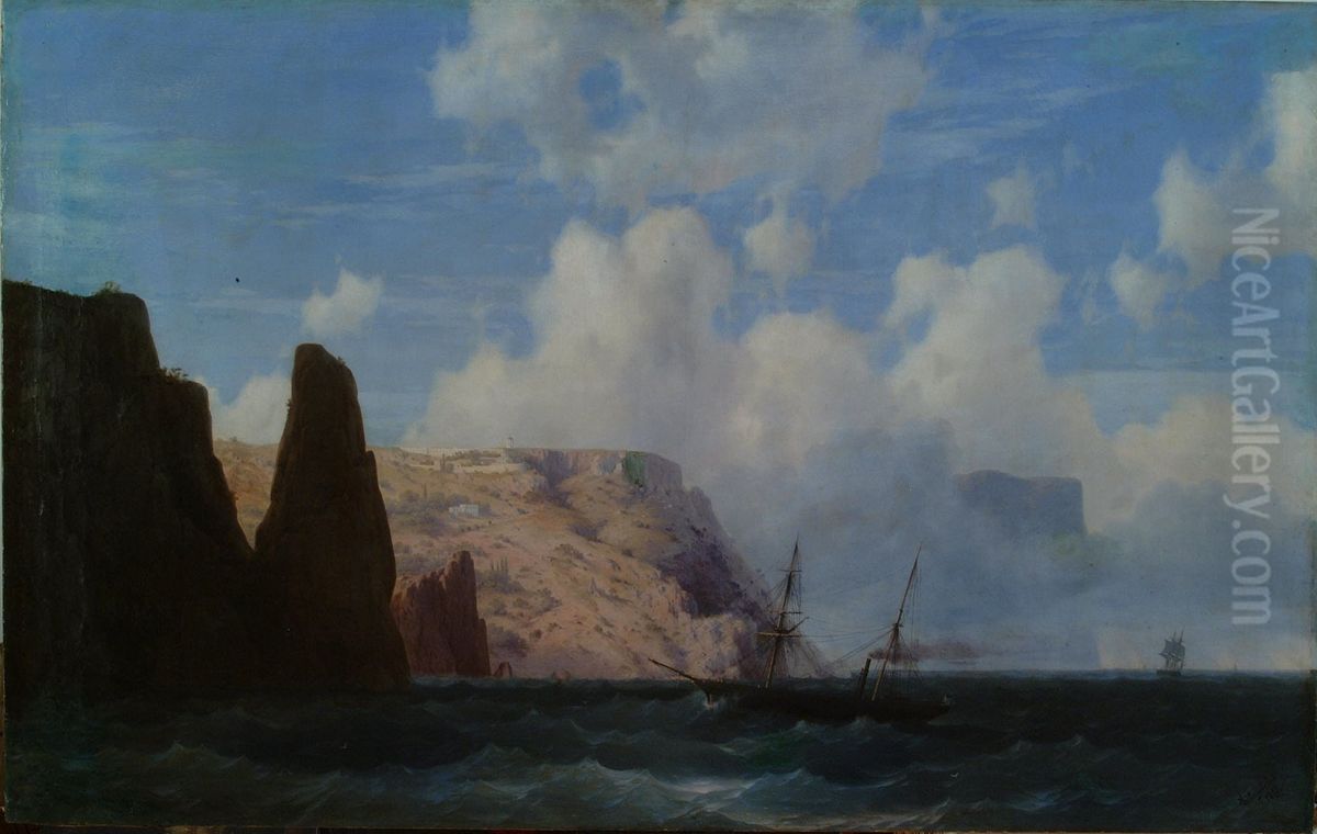 Rocky Cliffs Oil Painting by Ivan Aivazovsky