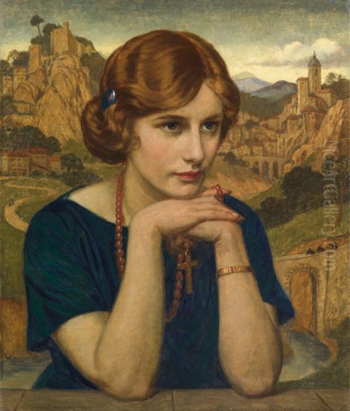 MAIDEN MEDITATION Oil Painting by Bernard Munns