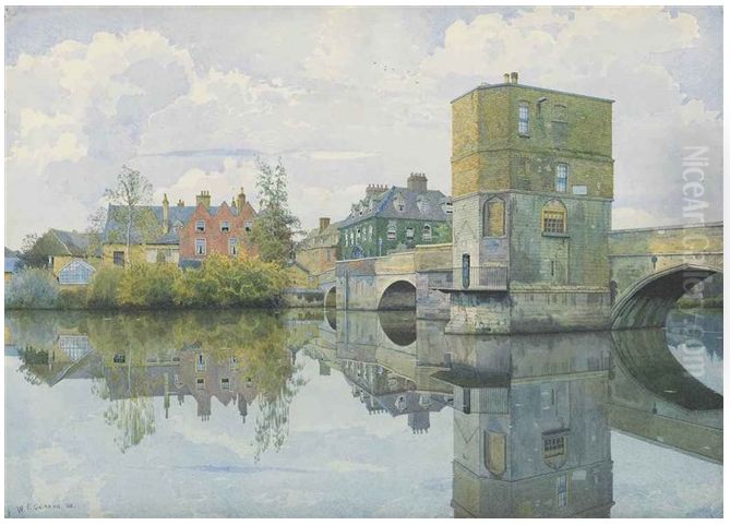 The Bridge at St. Ives, Huntingdonshire , 1903 Oil Painting by William Fraser Garden