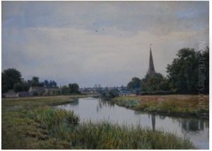 Village by the Ouse , 1891