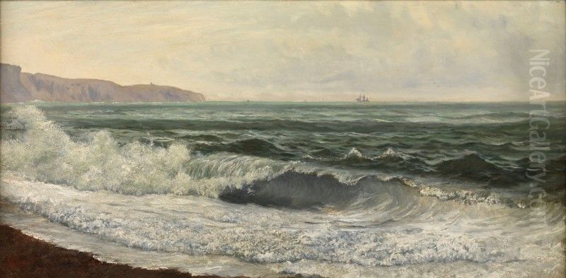 ROUGH WEATHER, WEST BAY, DORSET Oil Painting by unknown