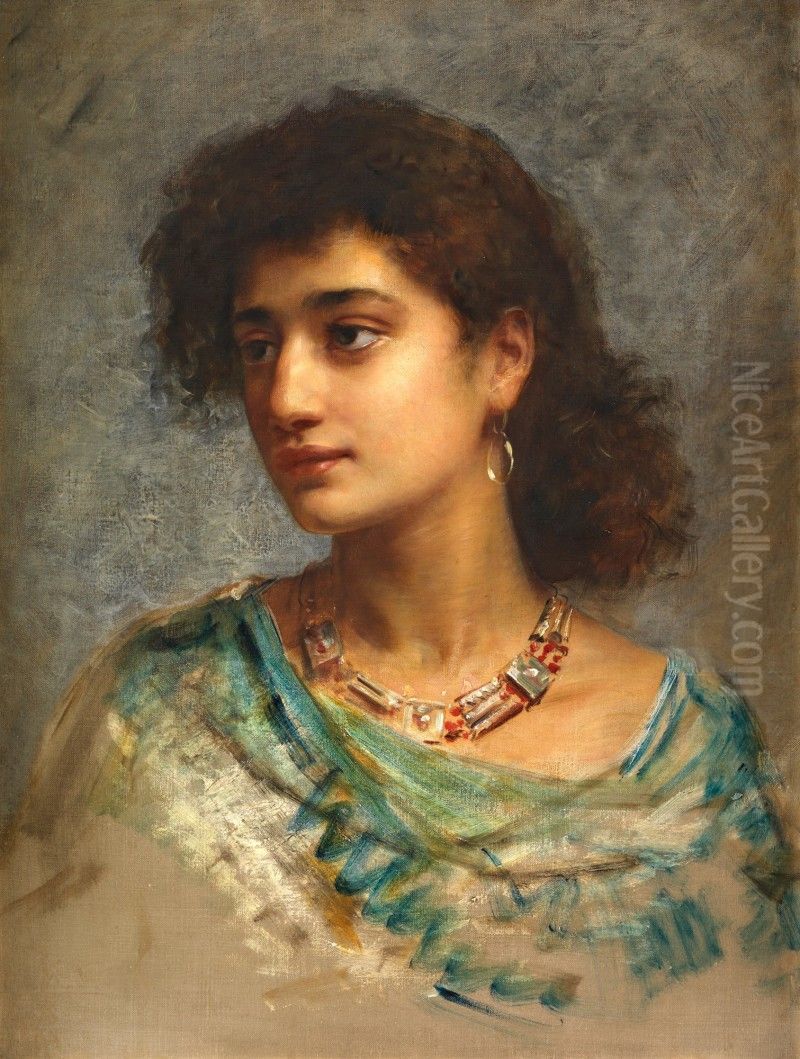 Nouzhatoul-aouadat (Delight of the Home) Oil Painting by Edwin Longsden Long