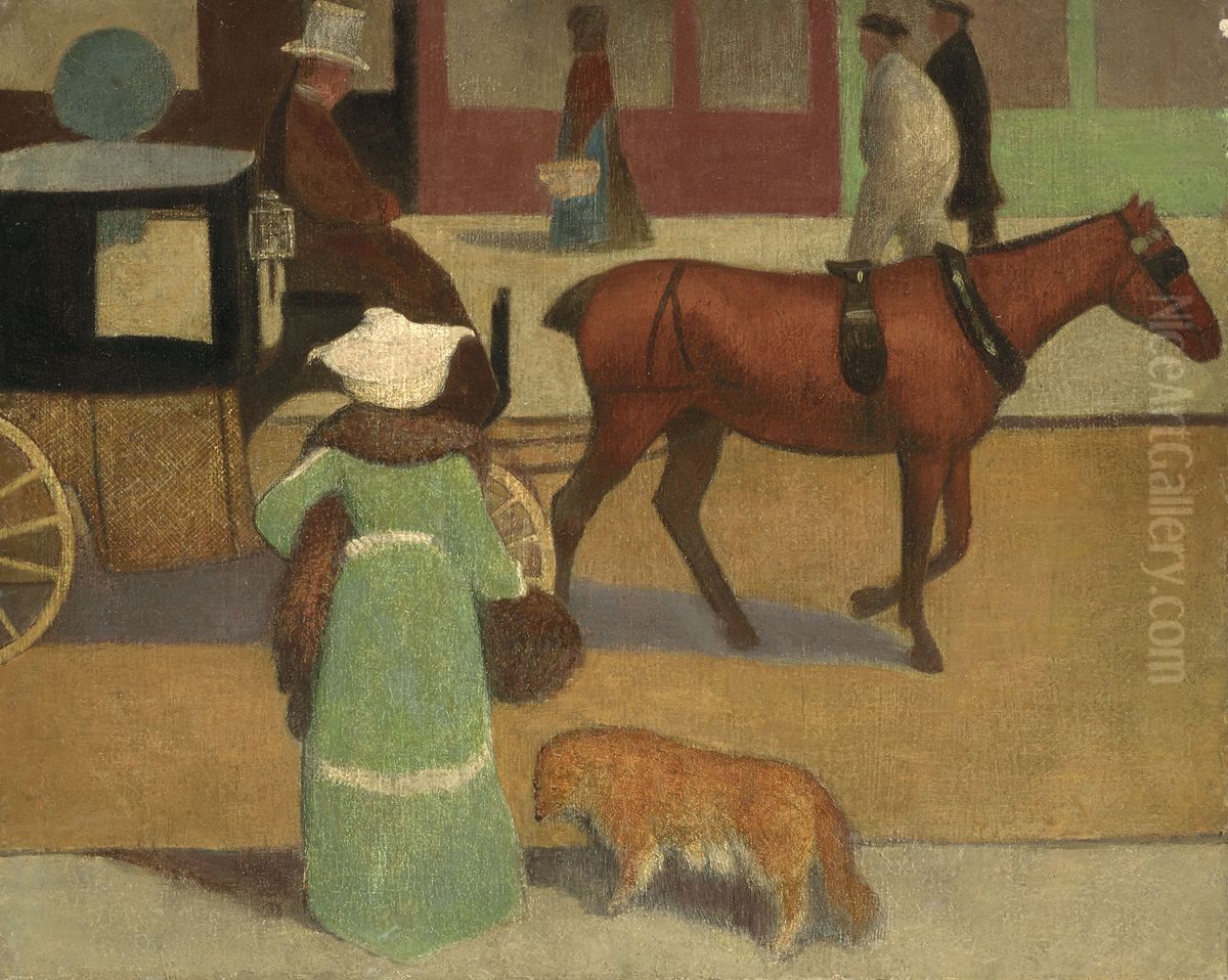 Scene de ville Oil Painting by unknown